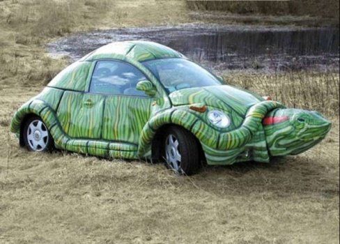 VW Beatle sieht aus wie eine Schildkröte