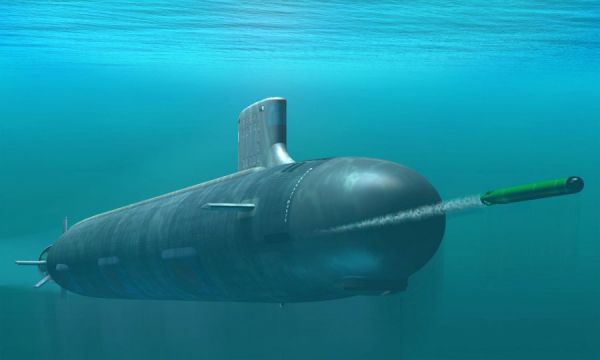 U-Boot feuert Torpedo ab